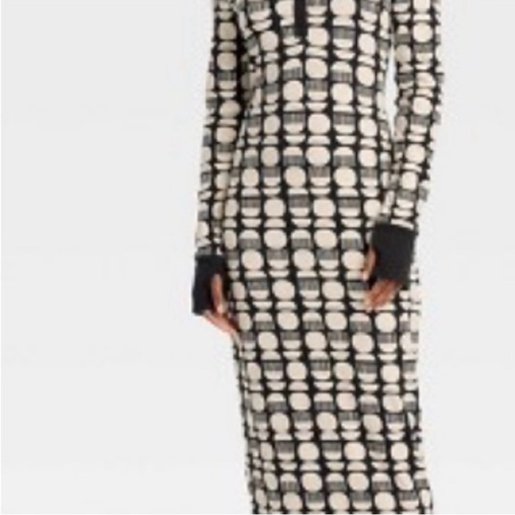 Target Black and White Geometric Maxi Dress EUC - Picture 2 of 5
